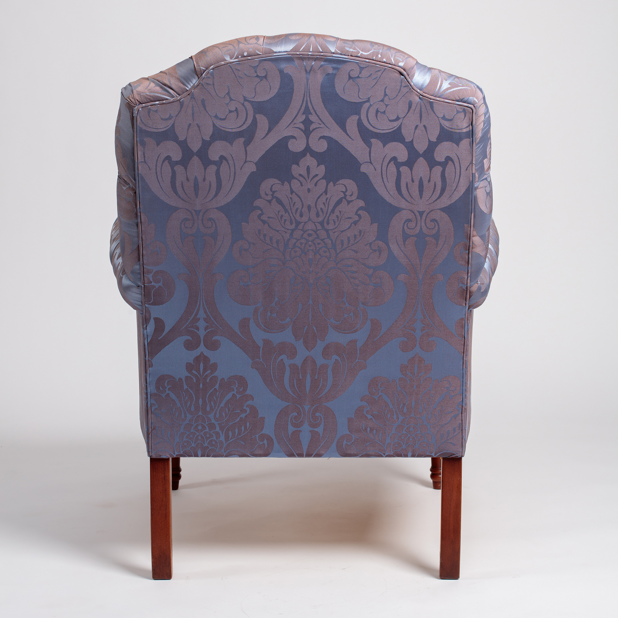 Turquoise Silk Armchair
